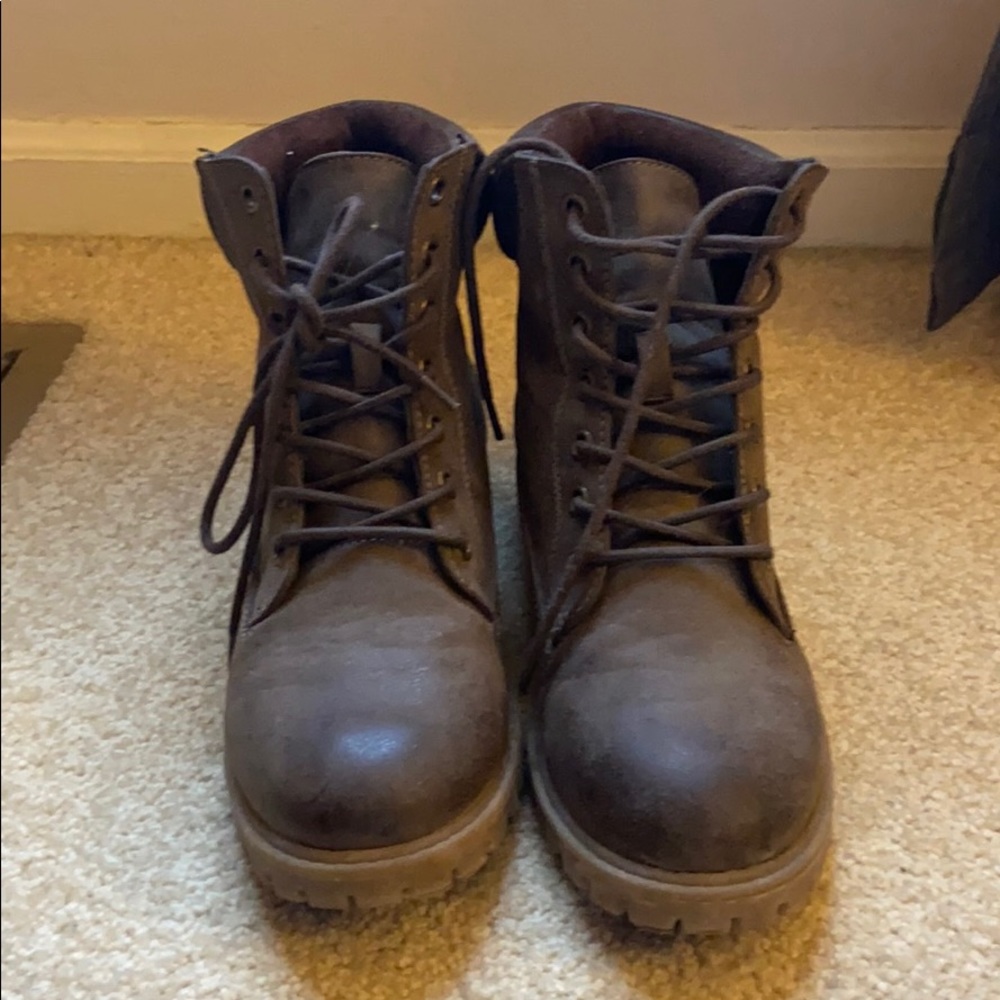 Brown Combat Boots